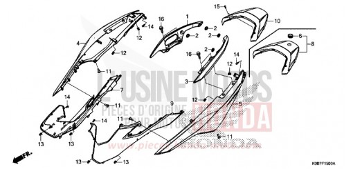 HOUSSE DE CARROSSERIE/POIGNEE ARRIERE NSS300AK de 2019